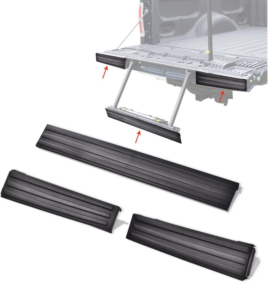 CHEDA Tailgate Flexible Flex Step Center Molding Cap Trim Pad Compatible With 2009-2014 Ford F150 (Tail Cover) Pack of 2