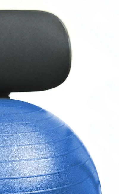 Cando Ball Chair Metal Mobile with Back No Arms with Ball - Blue