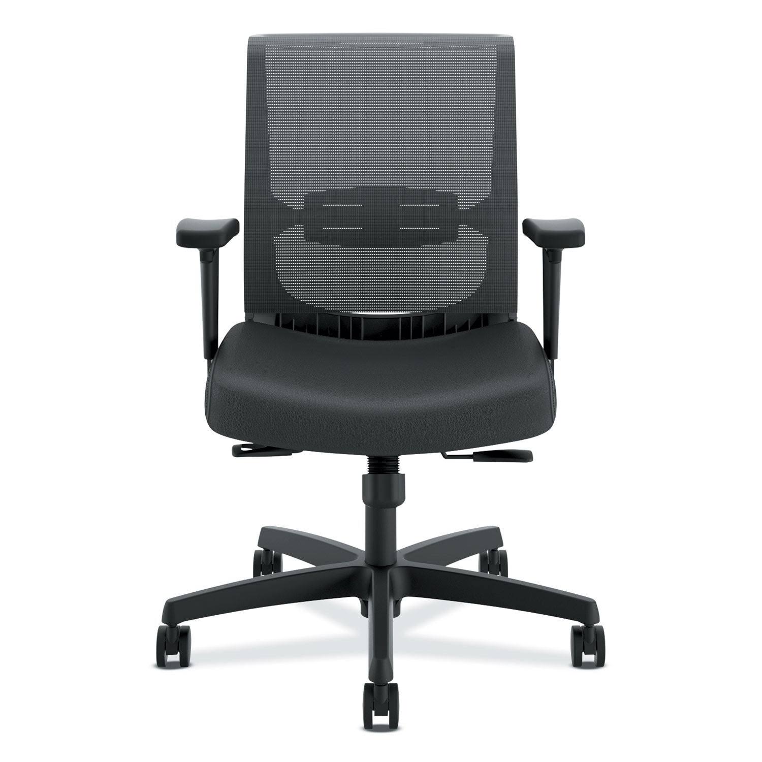 HON HONCMY1AUR10 Convergence Mid-Back Task Chair, Black, Base: Black