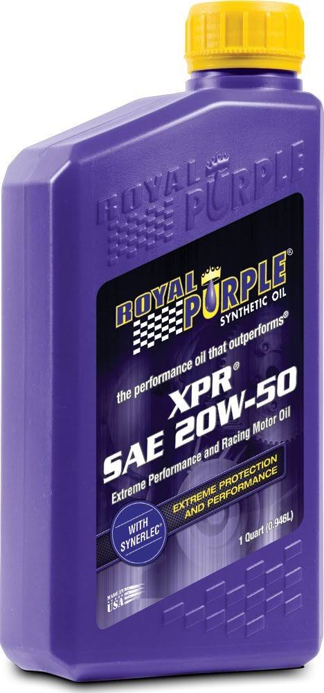 Royal Purple 12051 XPR 20W-50 Ultra-Light Extreme Performance Synthetic Racing Motor Oil - 1 qt. Case of 12