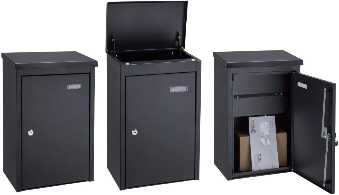 Sandleford Galvanised Steel Package Parcel Box Included Secure Package Delivery Mail Boxs Locker Parcel Lockable for Porch with 4 Keys