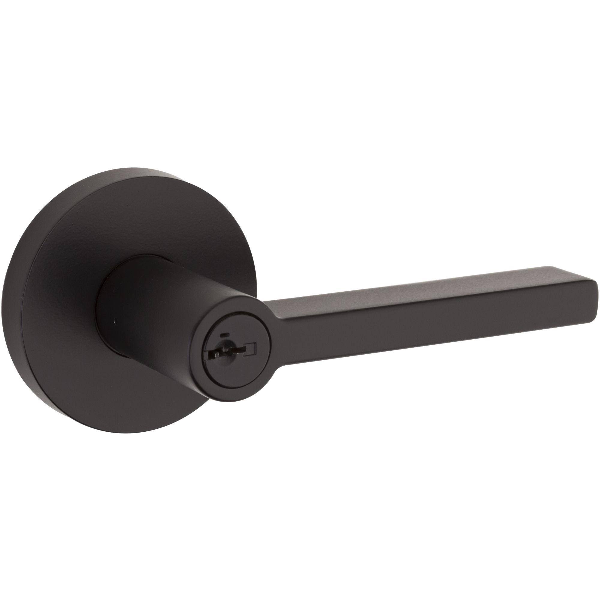 Kwikset 156HFLRDT-514S Halifax Round Entry Door Lock, Iron Black
