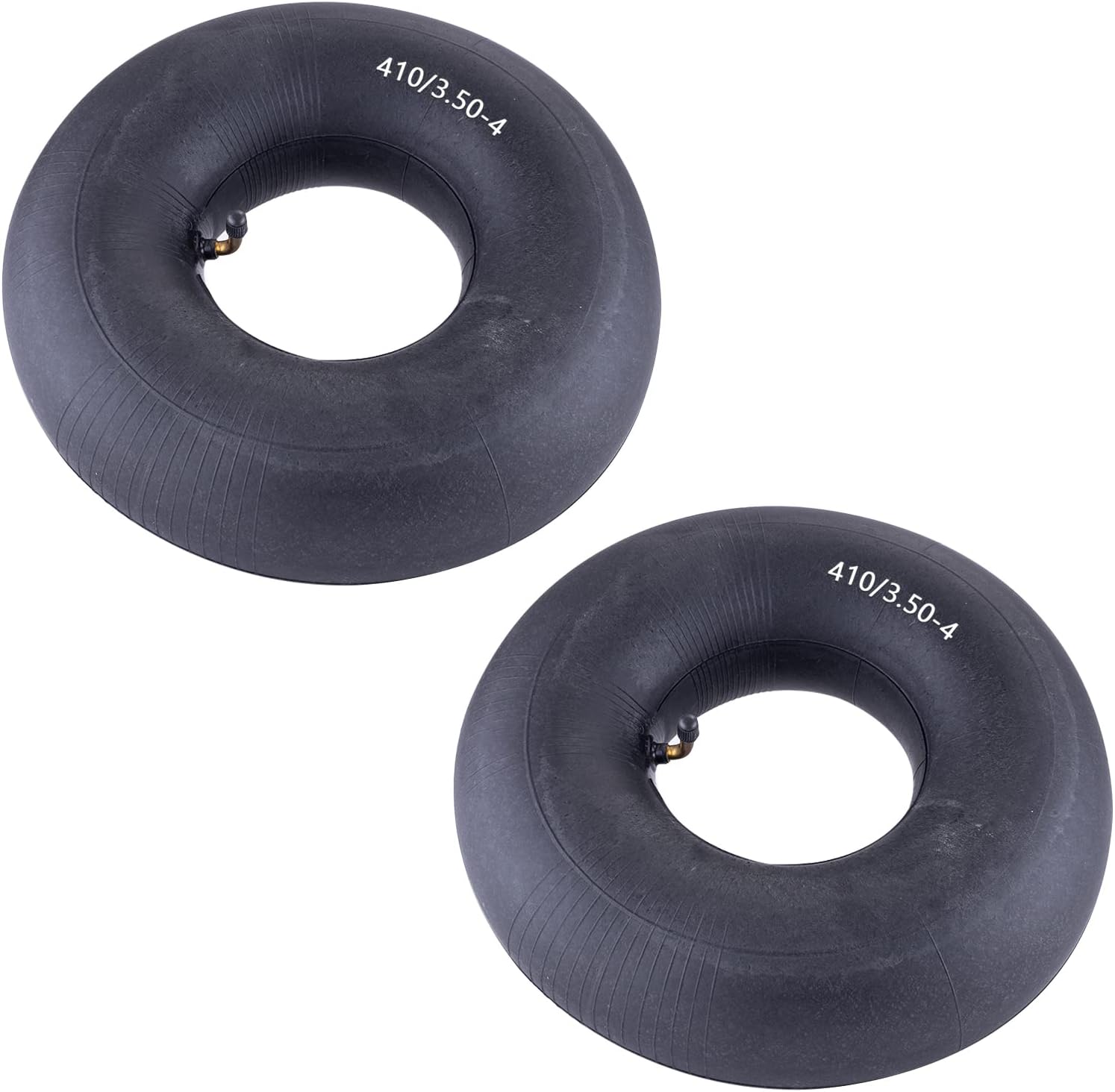 PRO CAKEN Inner Tube 410/350-4 4.10/3.50-4 Tire Inner Tube Metal Valve for Yard Lawn Wheelbarrows Trailer Carts Generators Pack of 2