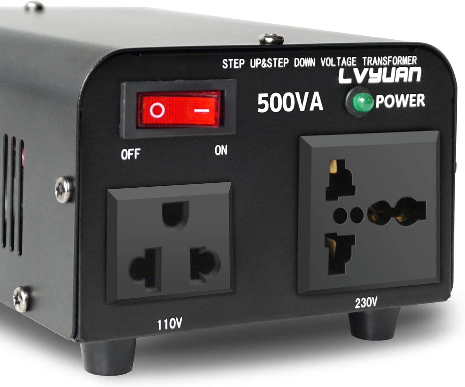 Yinleader 500W Voltage Transformer Power Converter(220V to 110V, 110V to 220V) Step Up/Down Converter 110/120 Volt - 220/240 Volt Pack of 2