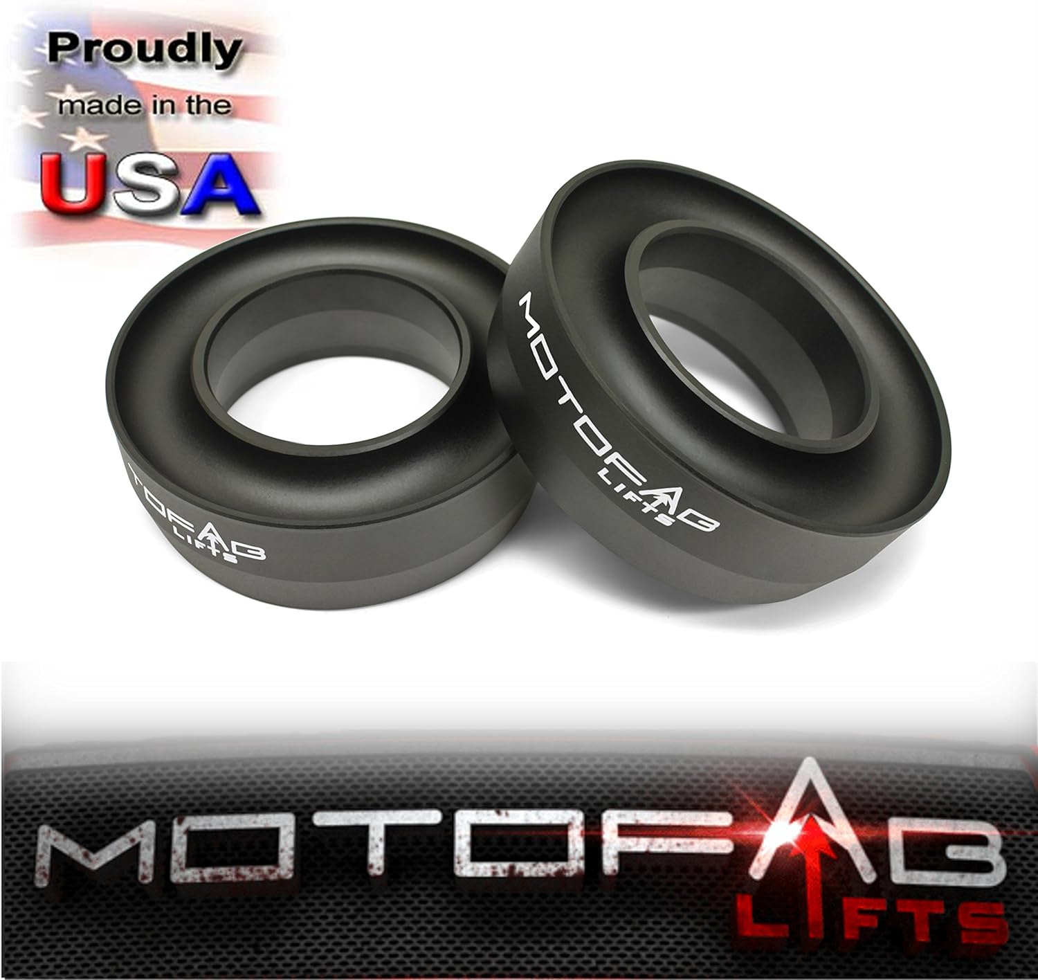 MotoFab Lifts DR2-2WD-Black-2 inch Front Leveling Lift Kit That is Compatible with Dodge Ram Pickup 2wd