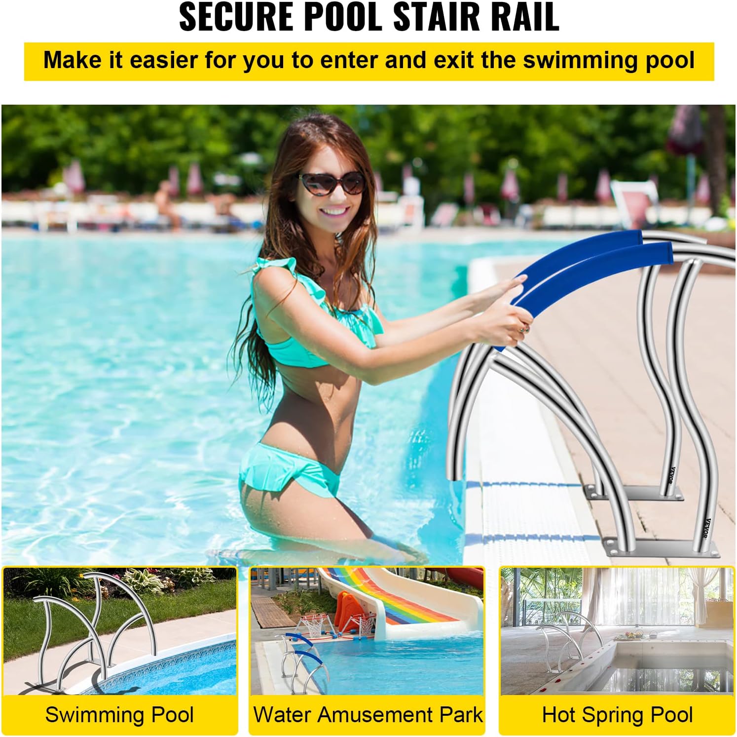 VEVOR Pool Handrail, 2Pack 30