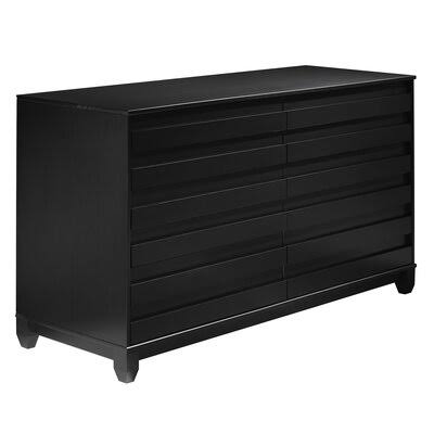 Macfarlane 6 Drawer 58x22 W Double Dresser Wade Logan Color: Black