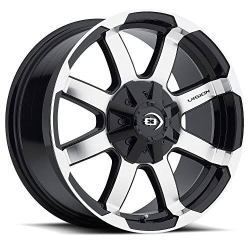 Vision 413 Valor 17x8 5 8x170 0 Gloss Blk Mach Face Qty of 1
