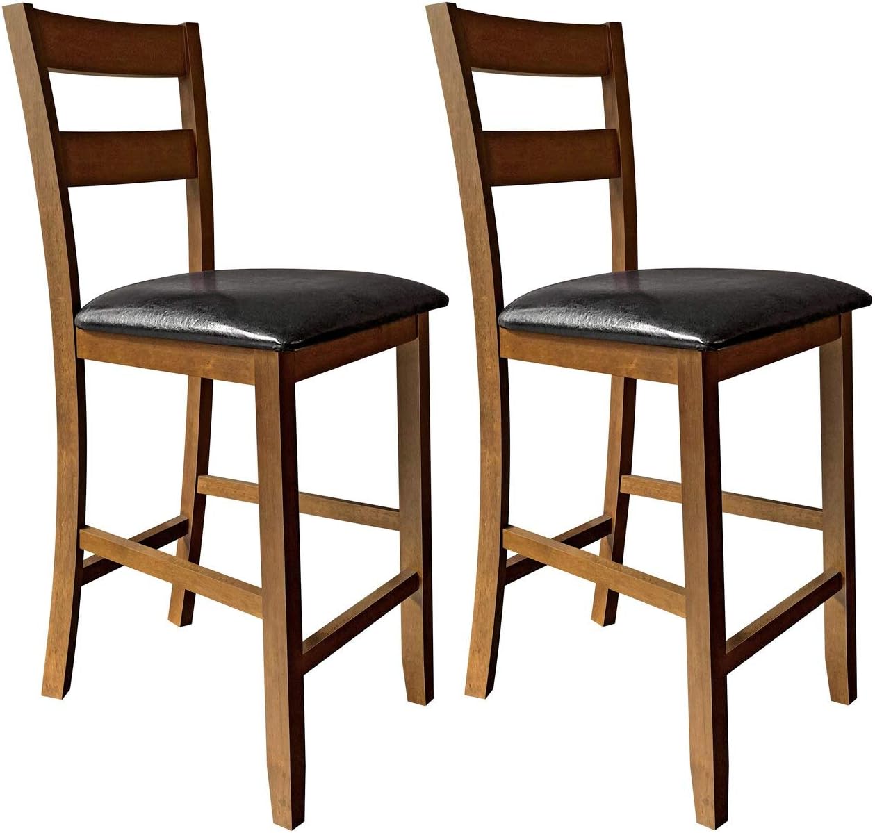 CAPHAUS Cullen Solid Wood Rake Back Bar & Counter Stool, 24