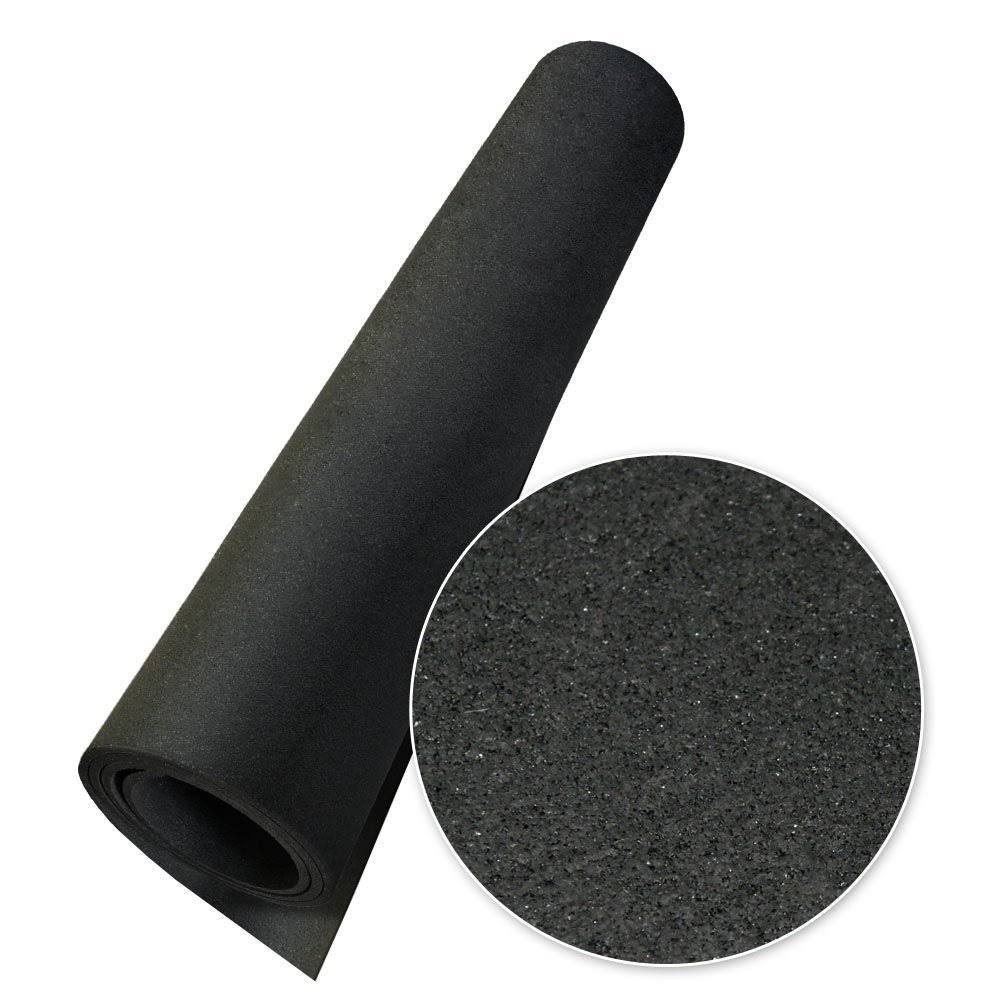 Rubber-Cal Elephant Bark Rubber Flooring - 3/16 in. x 4 ft. x 9 ft. - Black