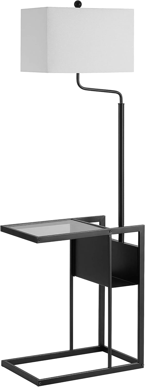 Safavieh FLL4081A Lighting Collection Janson Matte Black 59-inch Table (LED Bulb Included) Floor Lamp