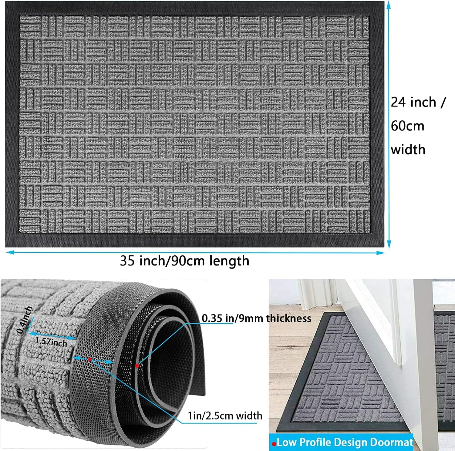 Nisorpa Gray Door Mat 24