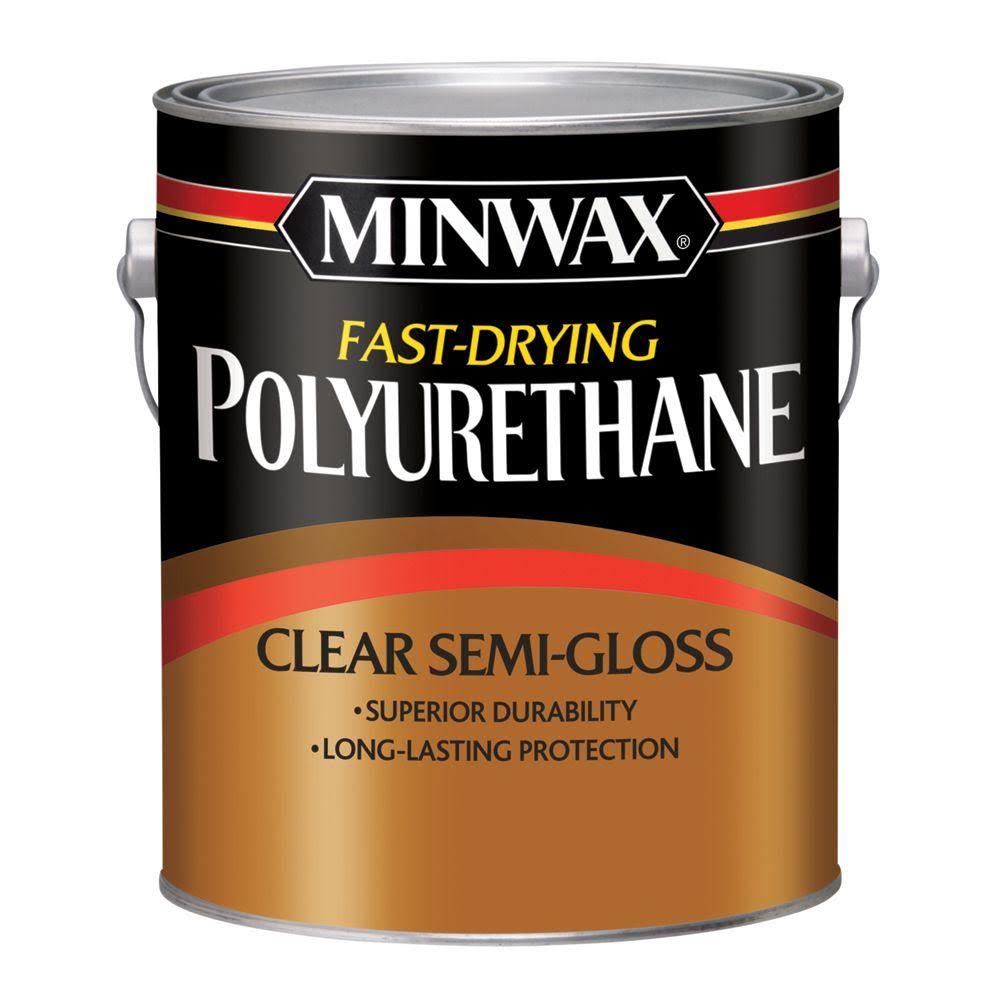 Minwax 1 gal. Clear Semi-Gloss Fast-Drying Polyurethane Interior Wood Protective Finish (2-Pack)
