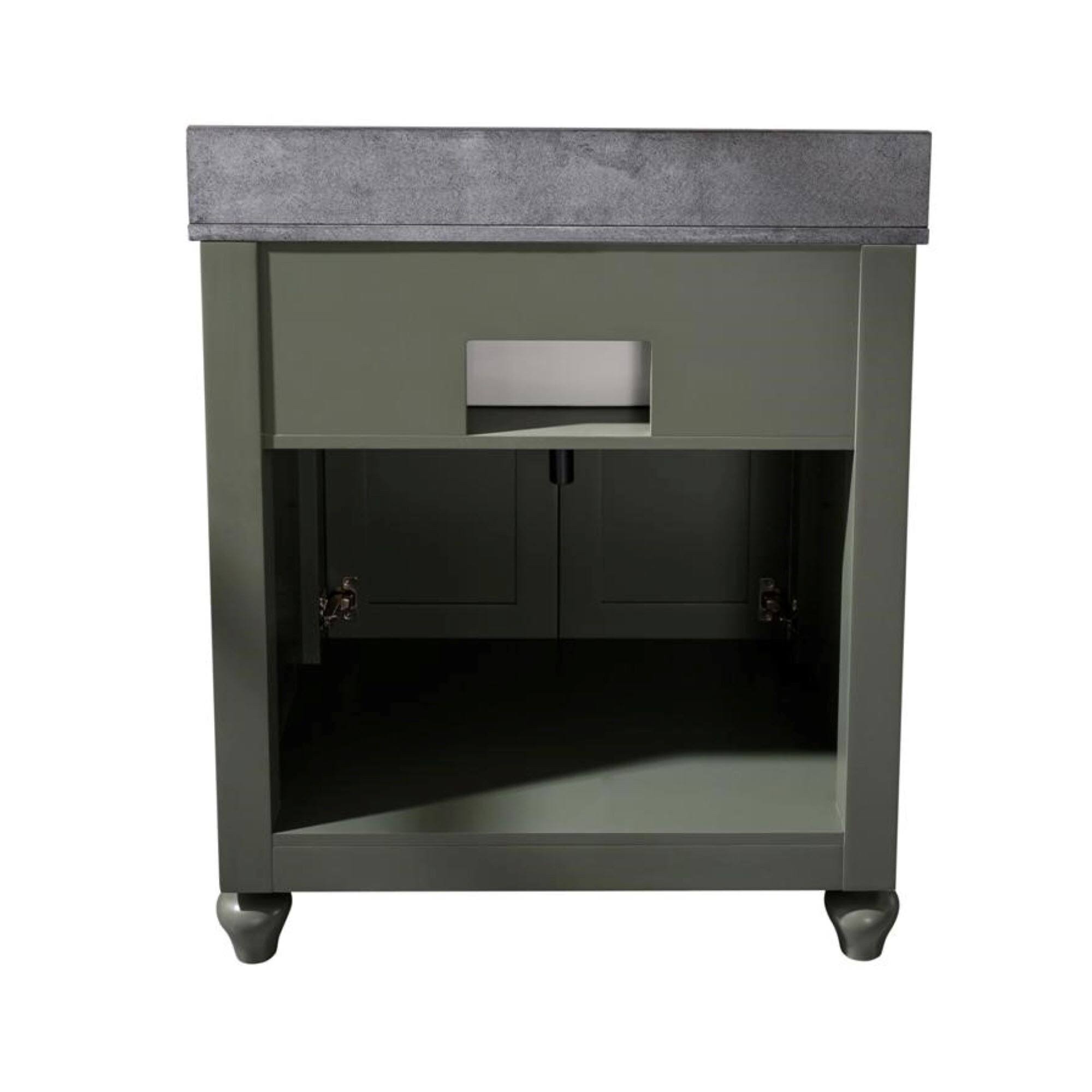 Legion Furniture 30x22 Sink Vanity with Black Granite Top, Pewter Green