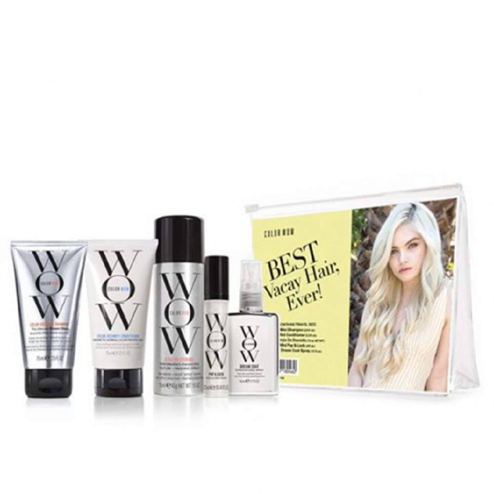 Color Wow Best Vacay Hair Ever Travel Kit Includes Shampoo, Conditioner, Dream Coat, Style on Steroids, and Pop + Lock