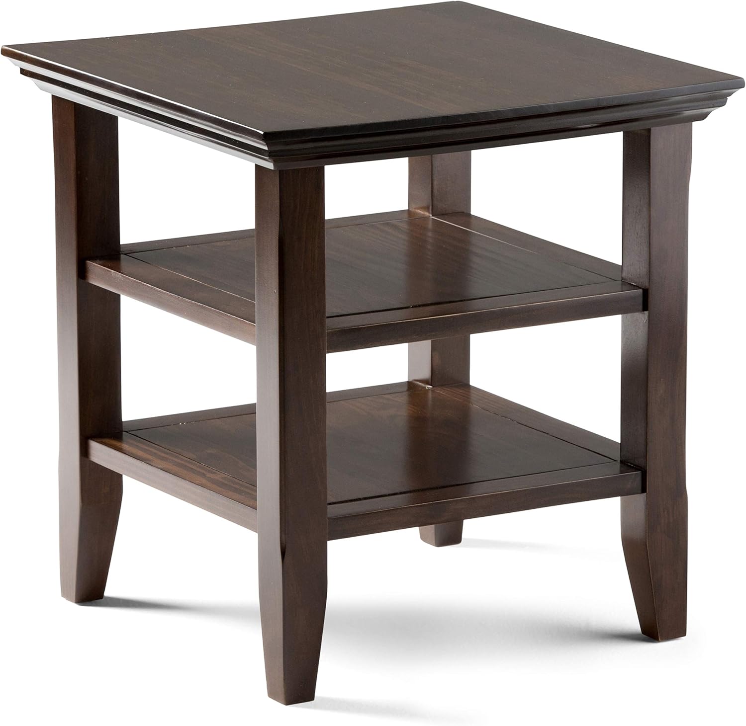 SIMPLIHOME Acadian End Table, 19 inch, Distressed Grey