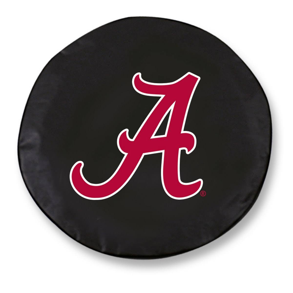 Alabama Crimson Tide HBS Black Vinyl A Fitted Car Tire Cover (30 3/4x22 x 10x22)