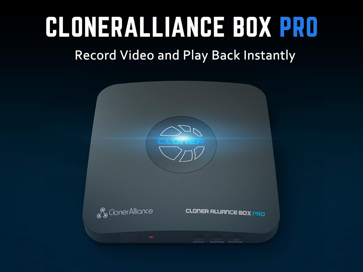 ClonerAlliance Box Pro, Capture 1080p@60fps HDMI Videos/Games and Play Back Instantly with The Remote Control, Schedule Recording, HDMI/VGA/AV/YPbPr Input. No PC Required.