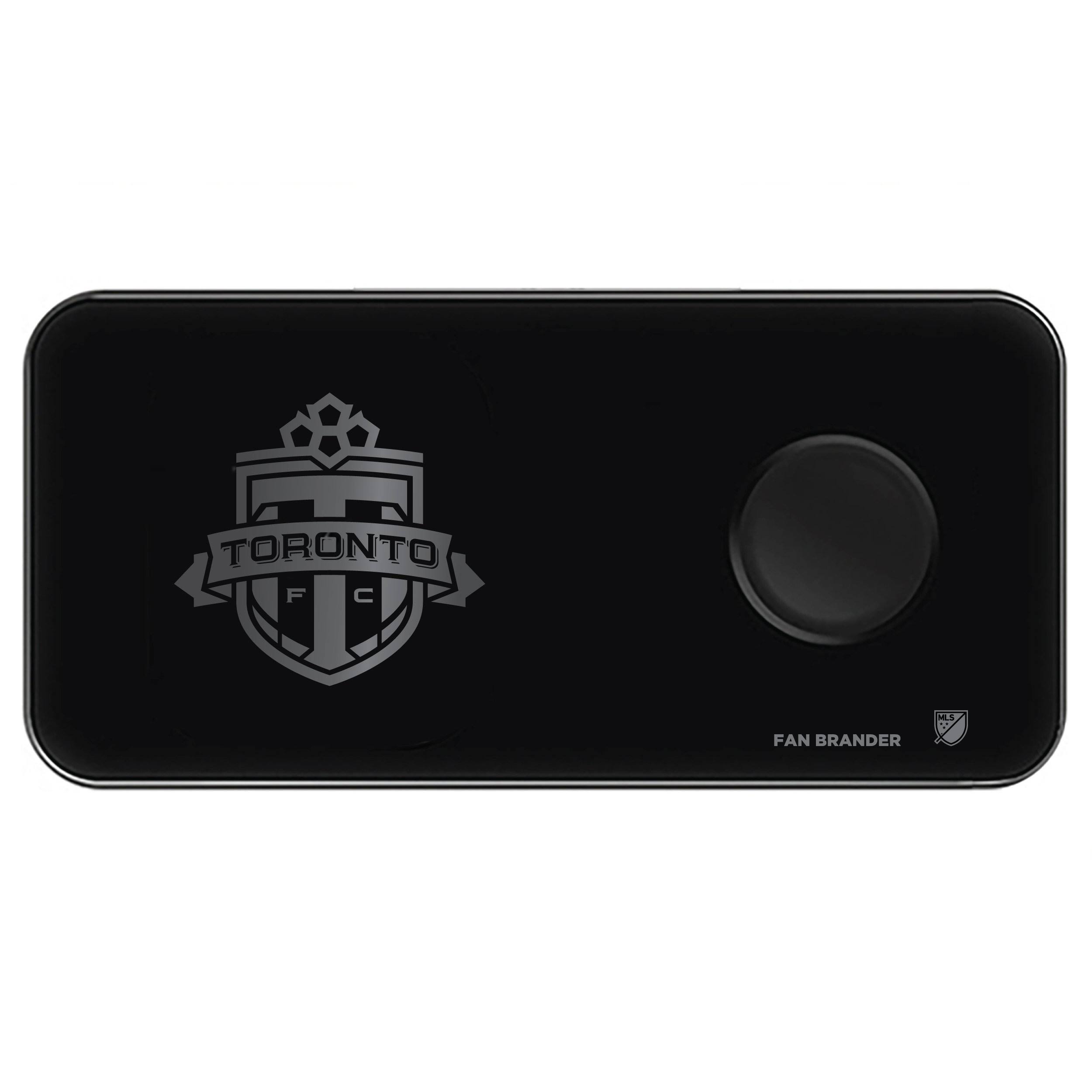 Black Toronto FC 3-in-1 Glass Wireless Charge Pad