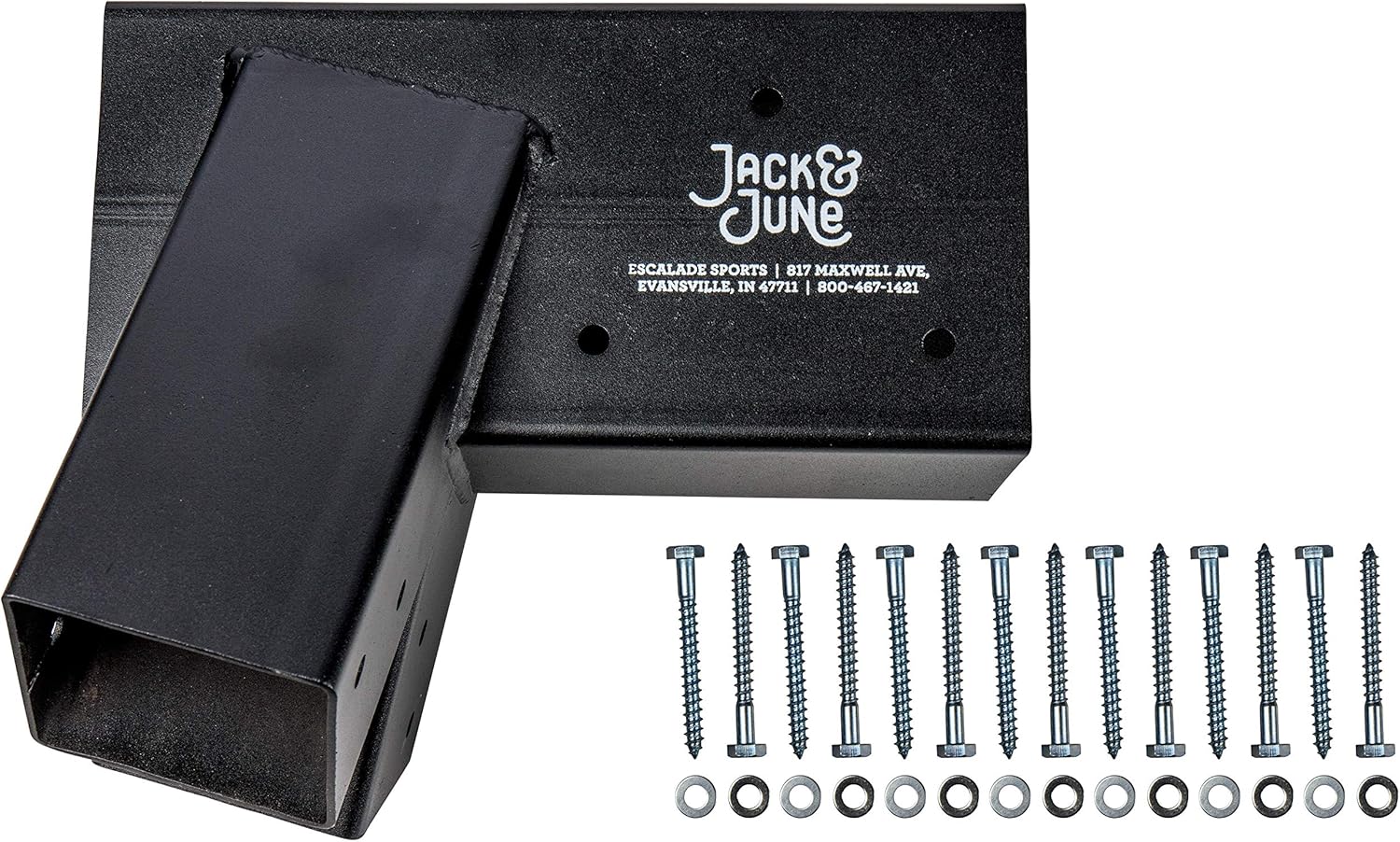Jack & June Heavy-Duty DIY Wooden Swing Set Kits - Metal Bracket and Hardware for Safe, Easy Playset Installation