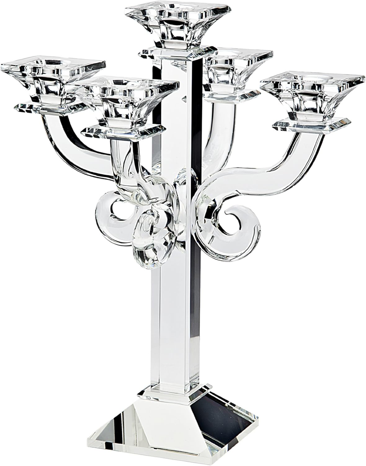CRYSTAL SCROLL 5 ARM CANDELABRA - Candelabra Pack of 2