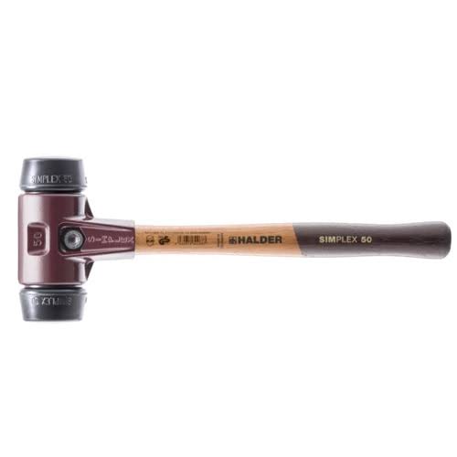 Halder Simplex Mallet with Black Rubber Inserts and Cast Iron Housing, 1.97x22 / 40.57 oz. 3002.050