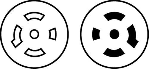 Woodhead 26W81BLK Watertite Wet Location Locking Blade Plug, 3-Phase, 5 Wires, 4 Poles, NEMA L21-20 Configuration, Black, 20A Cu