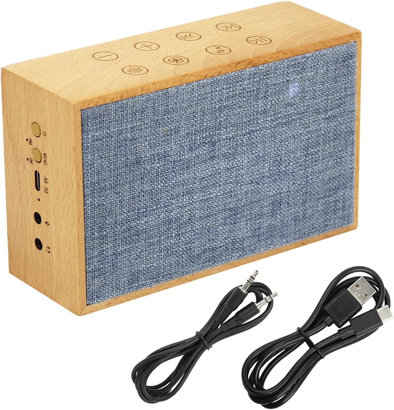 Houselyla White Noise Machine, Wooden Sleep Sound Machine HD Stereo Dual Speakers and Bass with 37 Non Looping Soothing Timer and Memory Function Sleep Sounds Therapy for Baby Kids Adults