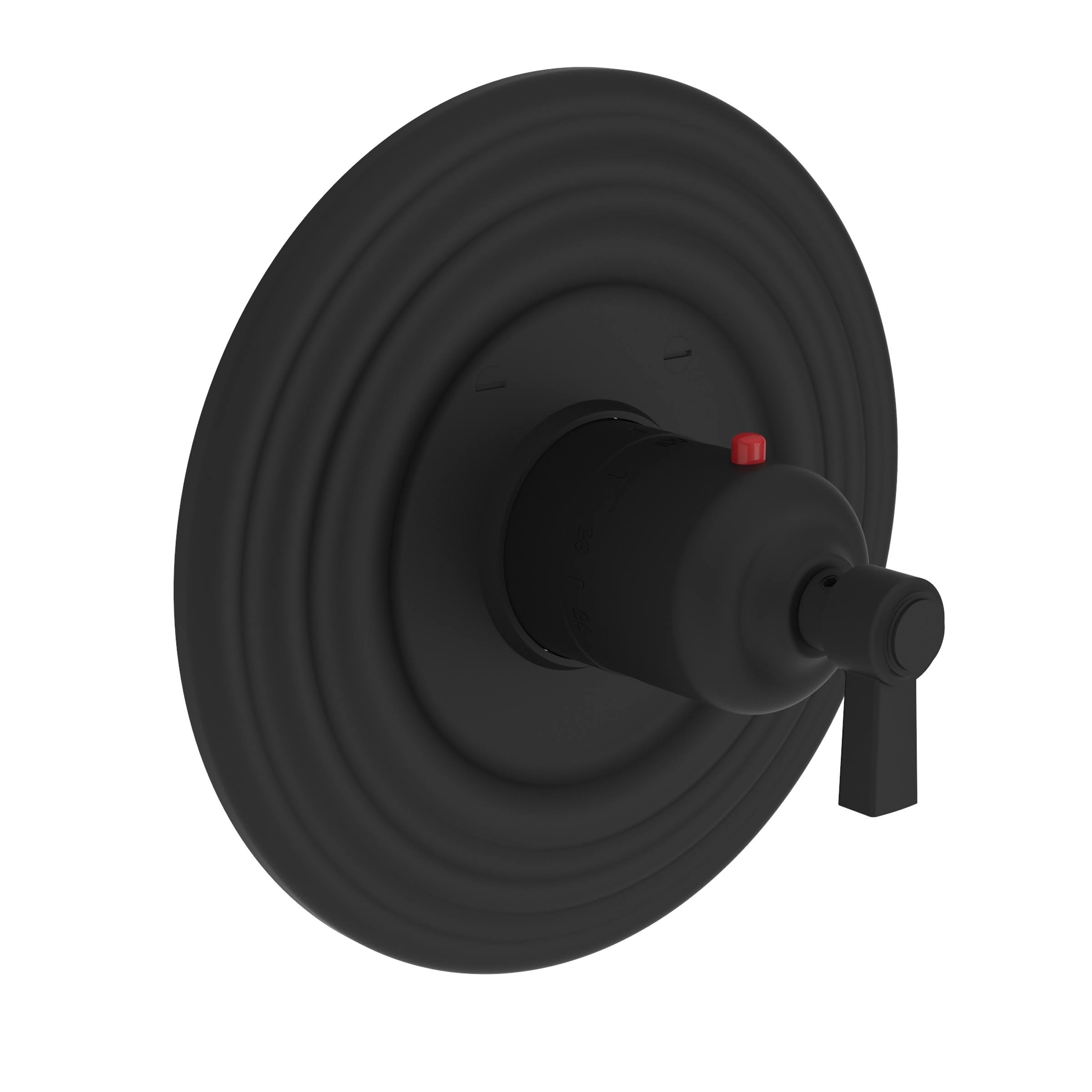 Newport Brass 3-914TR/56 Astor Round Thermostatic Trim Plate with Handle Flat Black