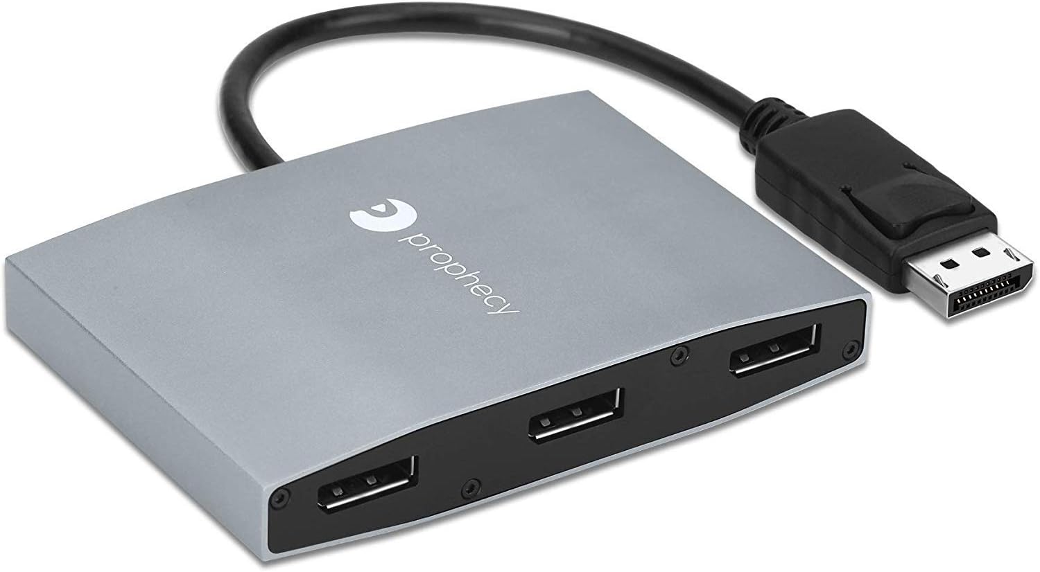 gofanco Prophecy 1x3 DisplayPort 1.2 to 3 Port DisplayPort Adapter &ndash; DP to Triple DisplayPort MST Hub with Extended Display Mode - 4K @30Hz, for Windows PCs, Not Mac OS Compatible, TAA Compliant