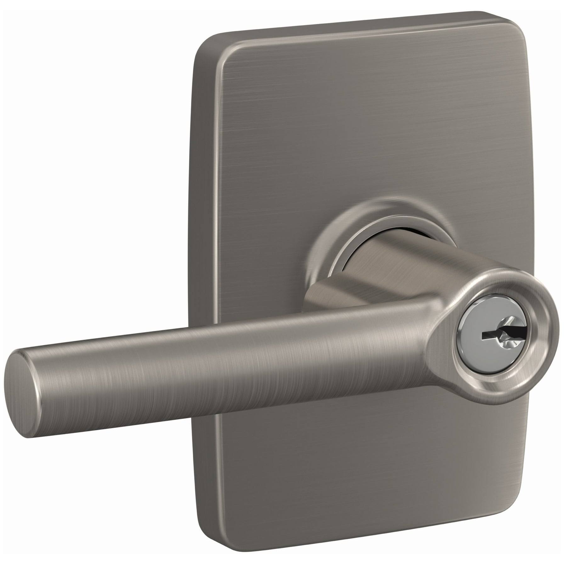 Schlage F51A-BRW-GEE Custom Broadway Passage or Privacy Door Lever Set - Satin Nickel