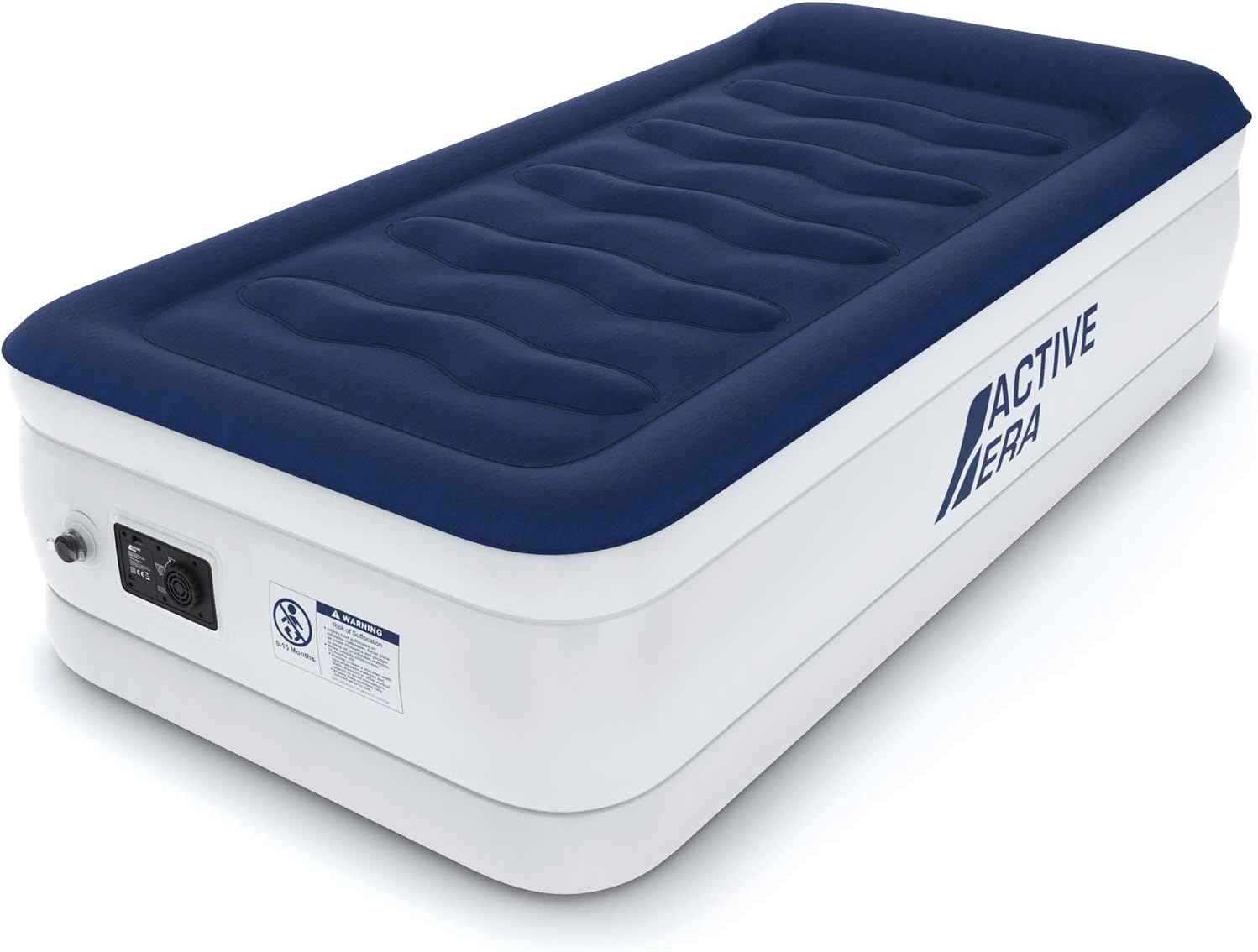 Active Era Air Mattress with Built-in Pump - Puncture Resistant Air Bed with Waterproof Flocked Top - Elevated Inflatable Mattress Queen, Single, Twin