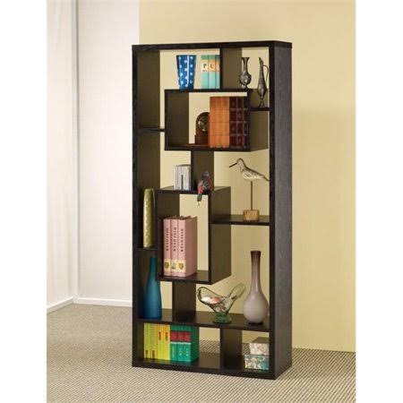 Coaster 800262 Asymmetrical Cube Black Bookcase with Shelves