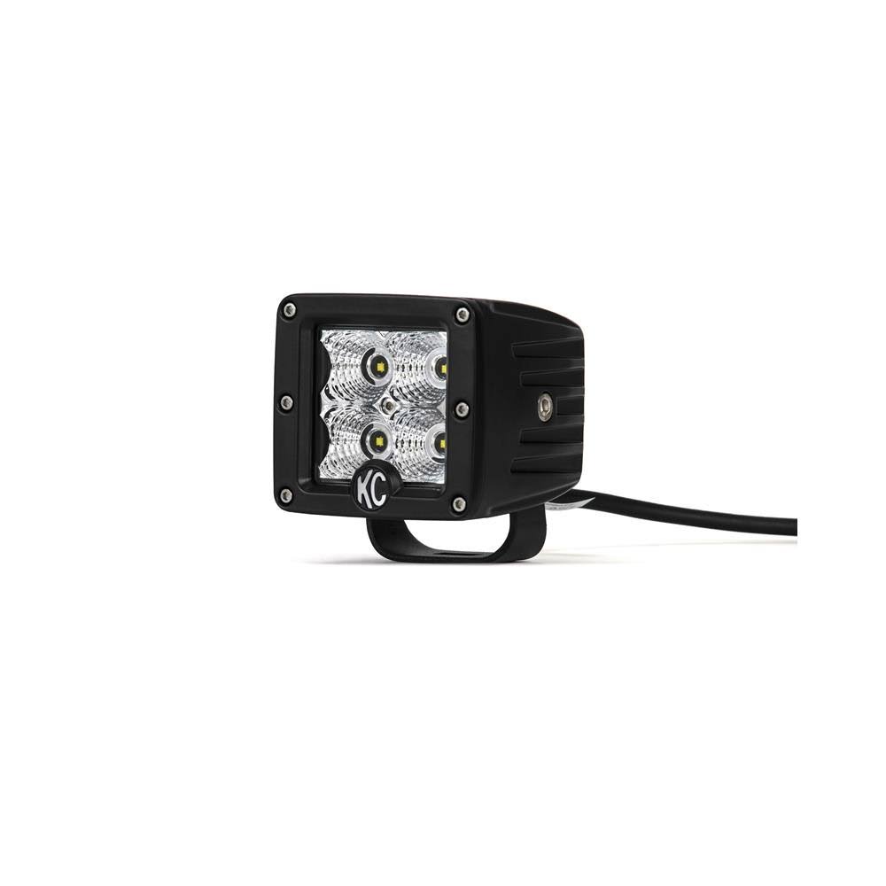 KC HiLiTES 3 C-Series C3 LED Flood Beam Black Single - Black - #1332 1332