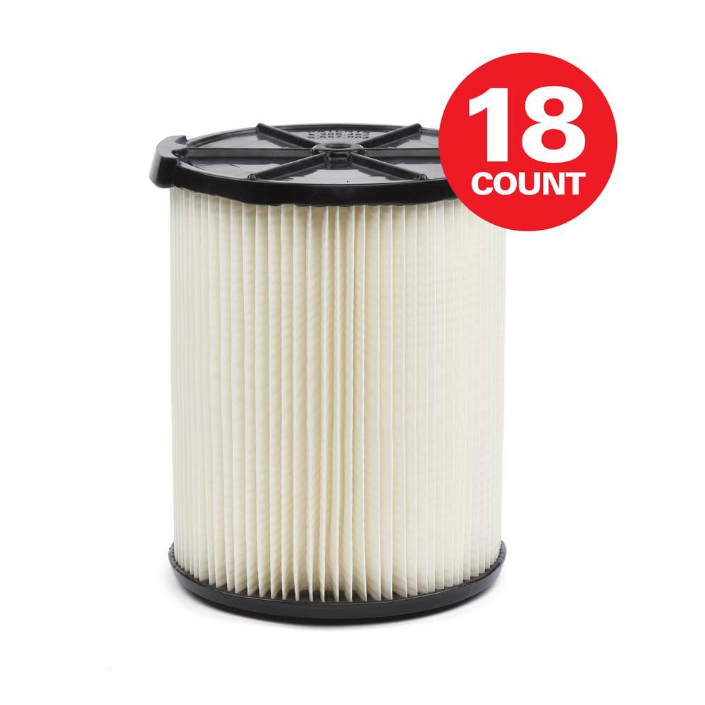 Multi-Fit Cartridge Filter for 5.0 gal. to 20.0 gal. Craftsman Wet Dry Vacs (18-Pack) VF7816D