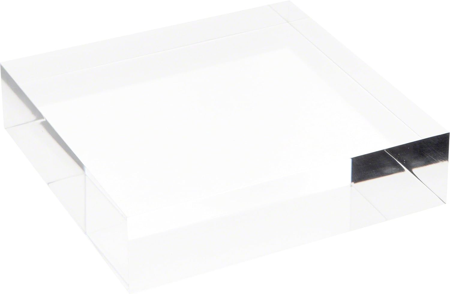 Plymor Clear Polished Acrylic Square Display Block, 1.5