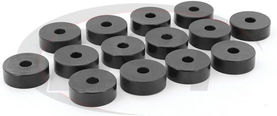 Prothane Body Mount Bushing Kit For Jeep CJ5 1959-1973 | 14 per Pack | Black | 1-101-BL