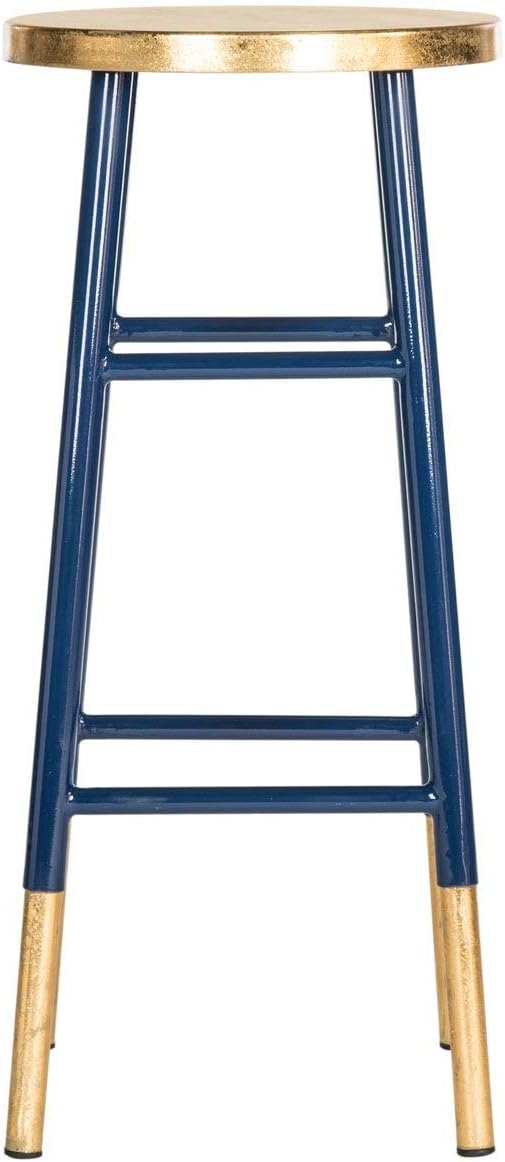 Safavieh Home Collection Emery Black and Dipped Gold Leaf 30-inch Barstool