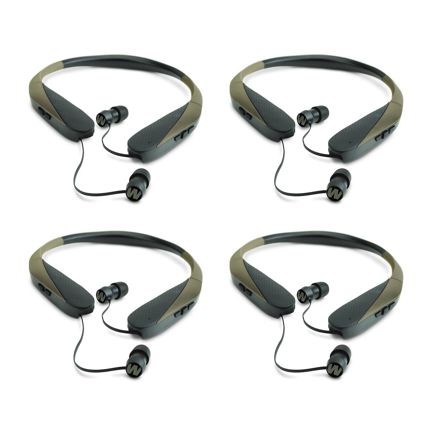 Walker&s Razor XV Bluetooth Retractable Hunting Ear Bud Muff Headset (4 Pack)