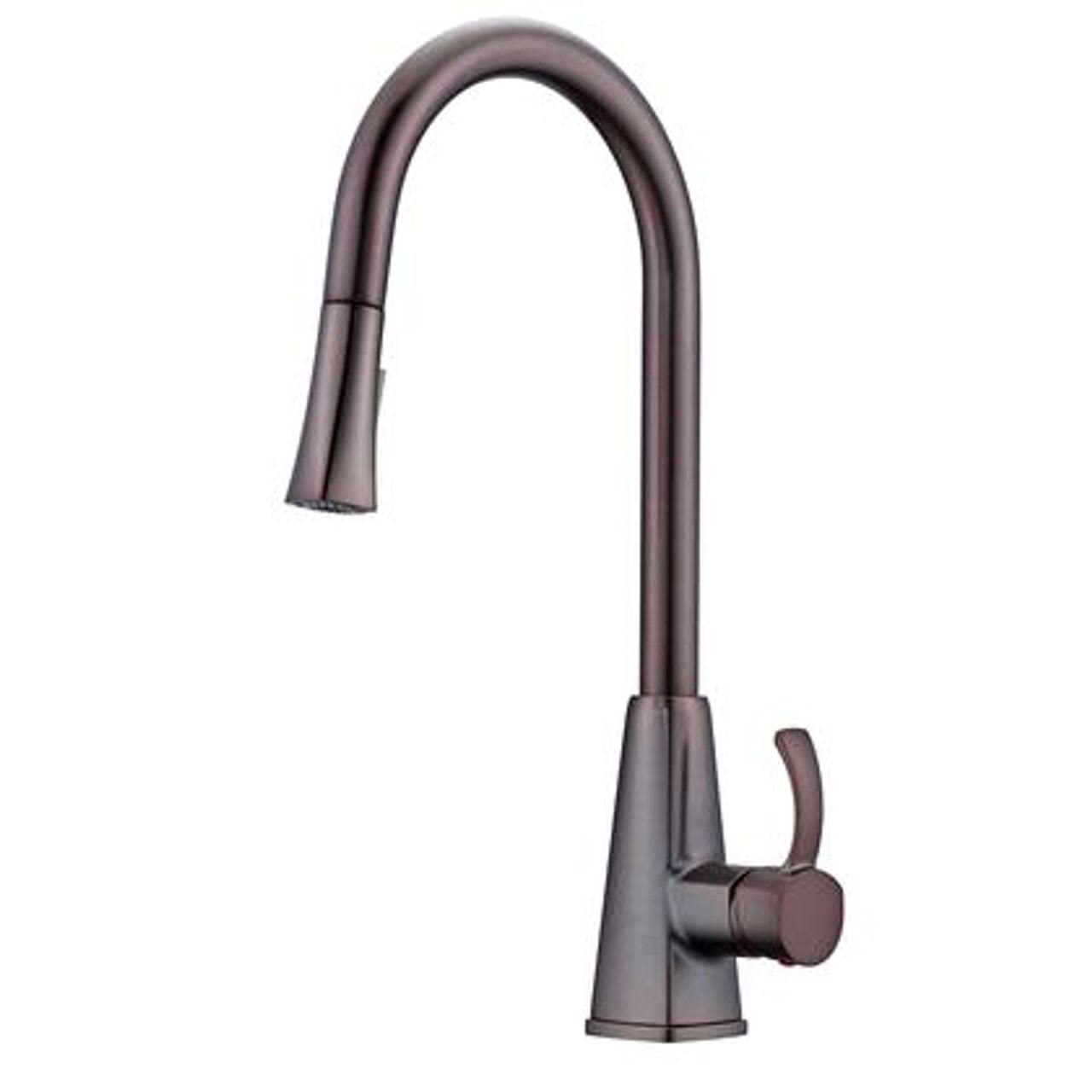 Barclay KFS406-ORB Christabel Pull Down Single Handle Kitchen Faucet with Accessories Finish: Oil Rubbed Bronze