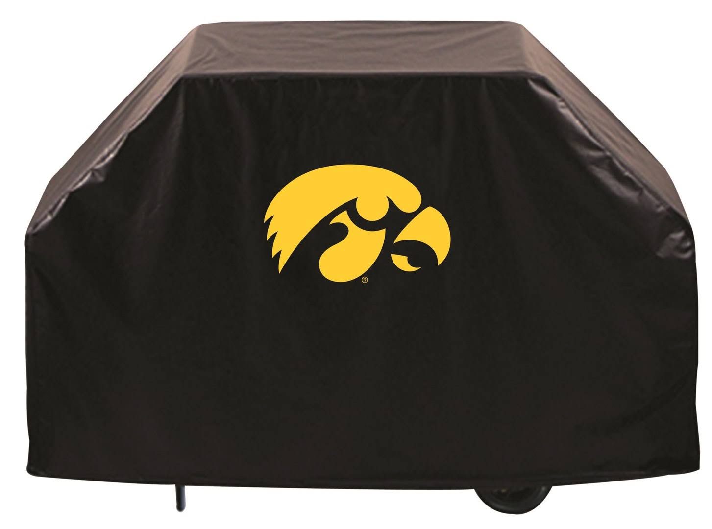Holland Bar Stool Co. Iowa Hawkeyes HBS Black Outdoor Heavy Breathable Vinyl BBQ Grill Cover (72 )