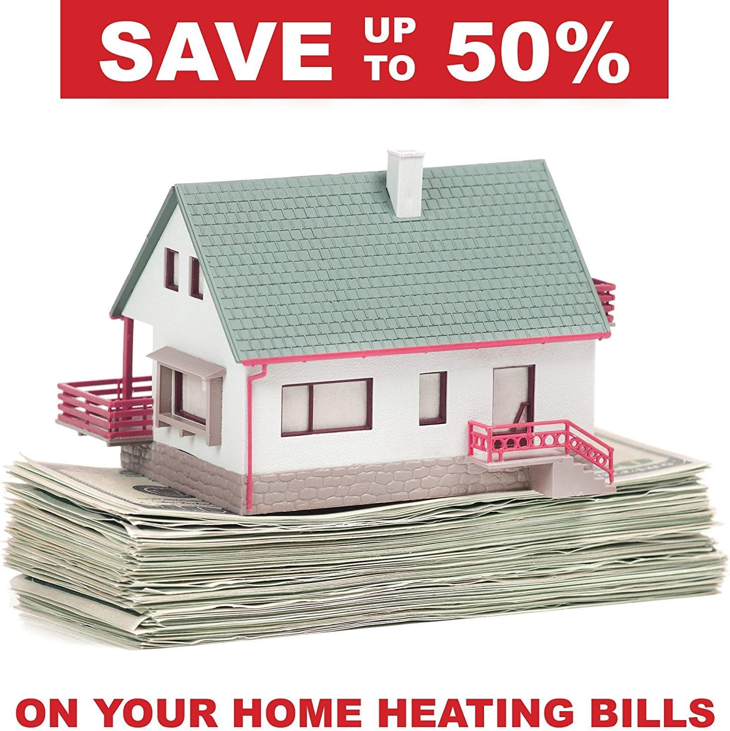 EconoHome Wall Mount Space Heater Panel - with Thermostat - 600 Watt Convection Heater - Ideal for 200 Sq Ft Room - 120V Electric Heater - Save Up to 50% of Heating Cost - with Overheat Protection