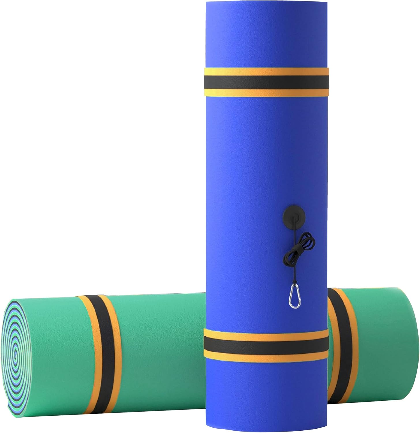 SOWKT Newest Model 12 x 6 Feet Floating Water Pad - Floating Island for Lakes or Pools - Giant Lily Pad Holds up to 6 Adults or 14 Kids. Unlimited Fun! (Green/Black/Yellow)