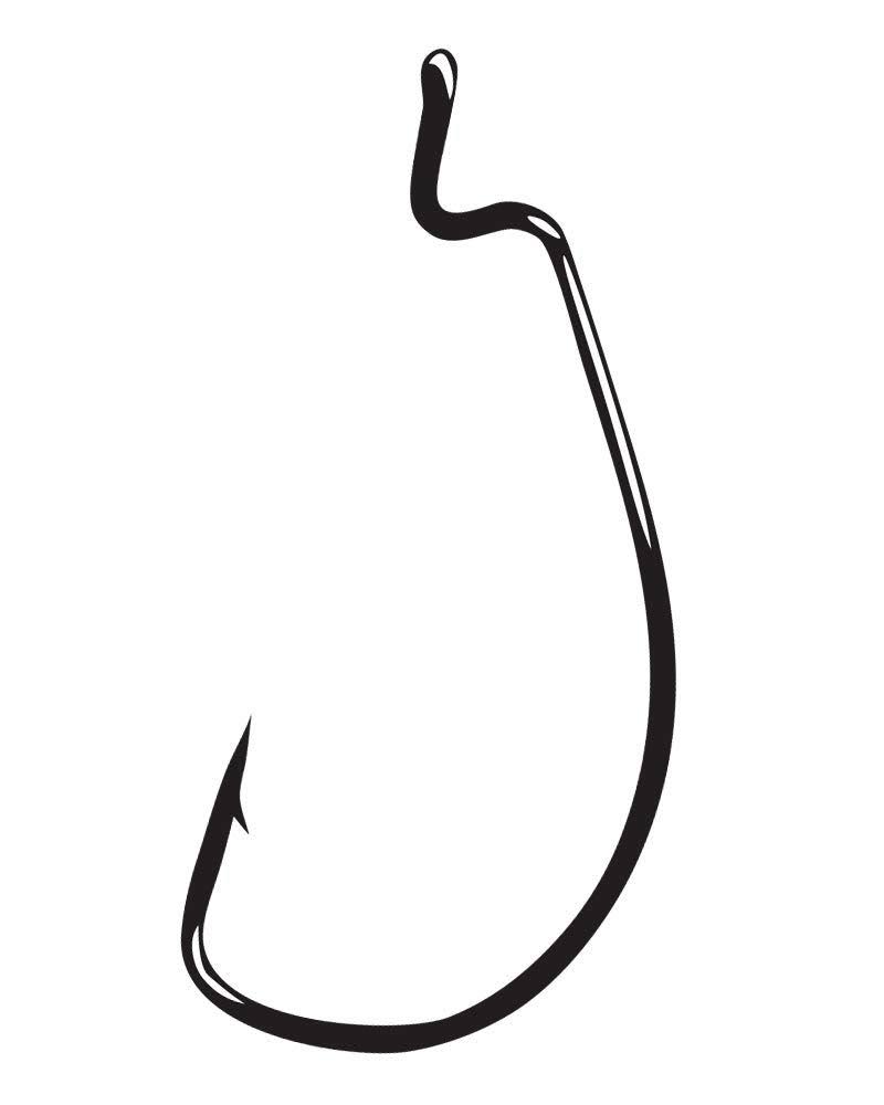Gamakatsu Black EWG Offset Worm Hook