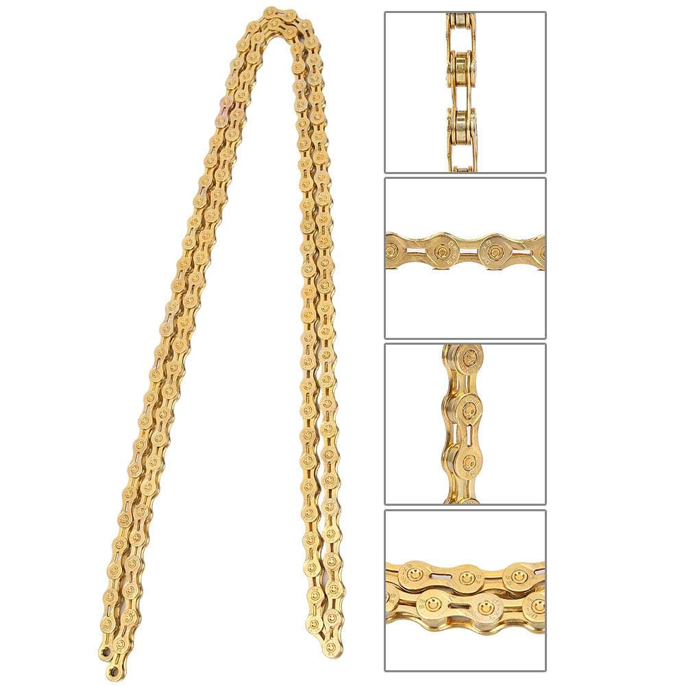 Bike Chain Ultralight Alloy Road Racing/Mountain Bike 9 Speed Variable 116 Links Bicycle Chain Bicycle Replacement Accessory Part