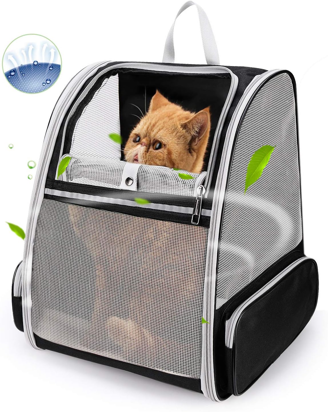 LOLLIMEOW Pet Carrier Backpack for Dogs and Cats,Puppies,Fully Ventilated Mesh,Airline Approved,Designed for Travel, Hiking, Walking & Outdoor Use