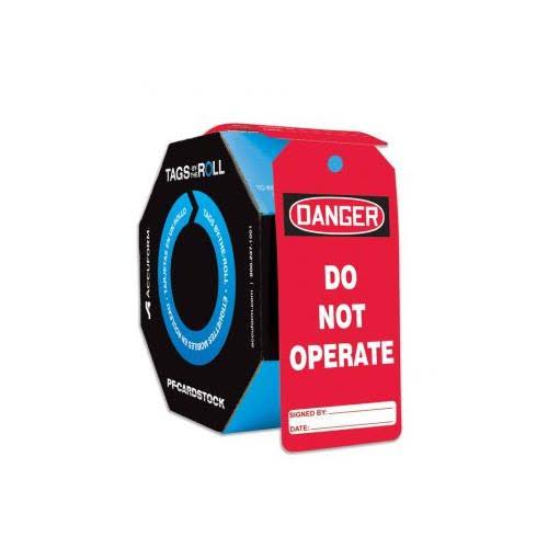 Accuform, TAR106, Osha Danger Tag By-The-Roll Do Not Operate