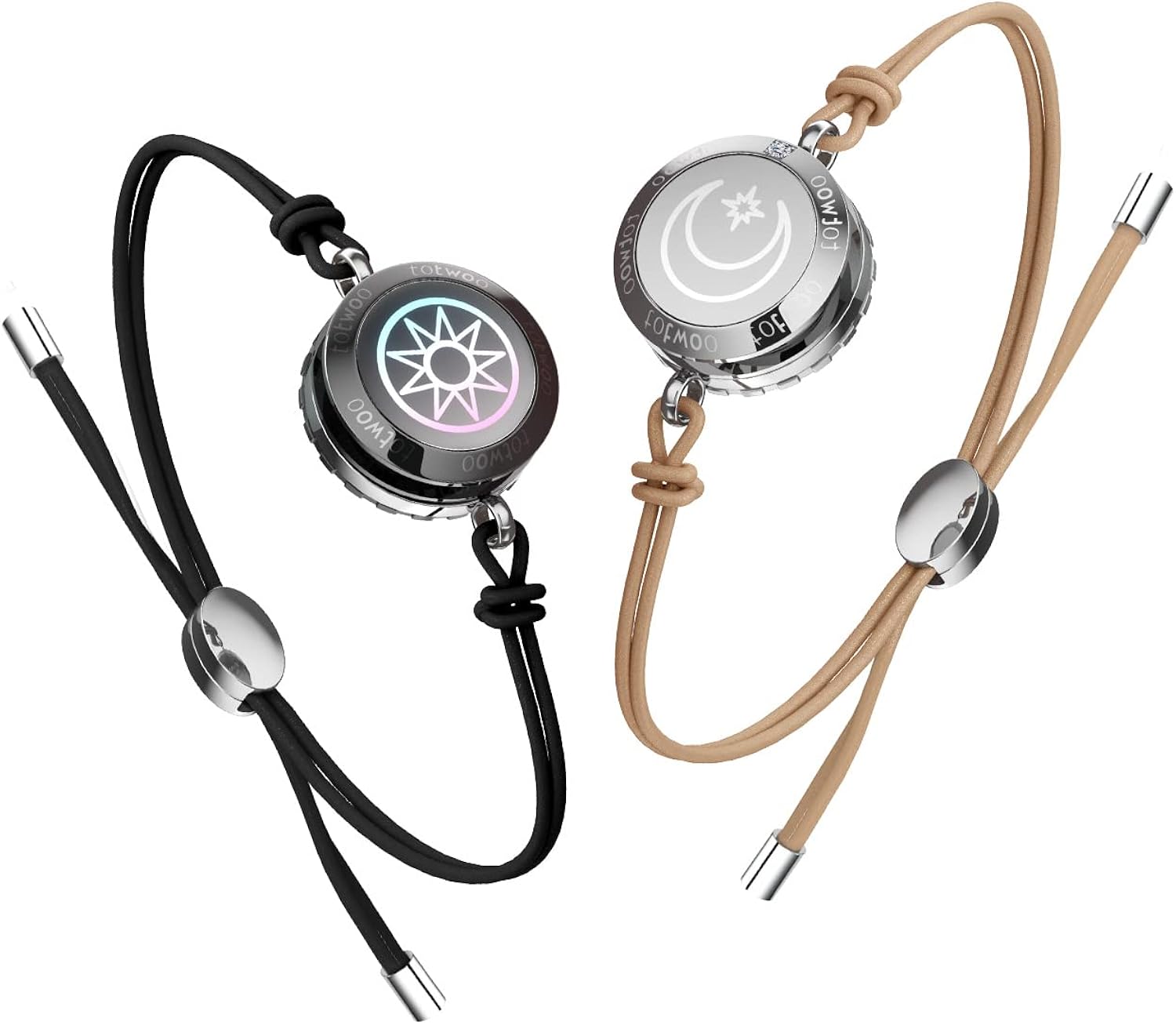 TOTWOO Touch Bracelets for Couples ,Light up Bracelets for Couples Long Distance Touch Bracelets Long Distance Relationship Gifts for Girlfriend Bluetooth Pairing Jewely