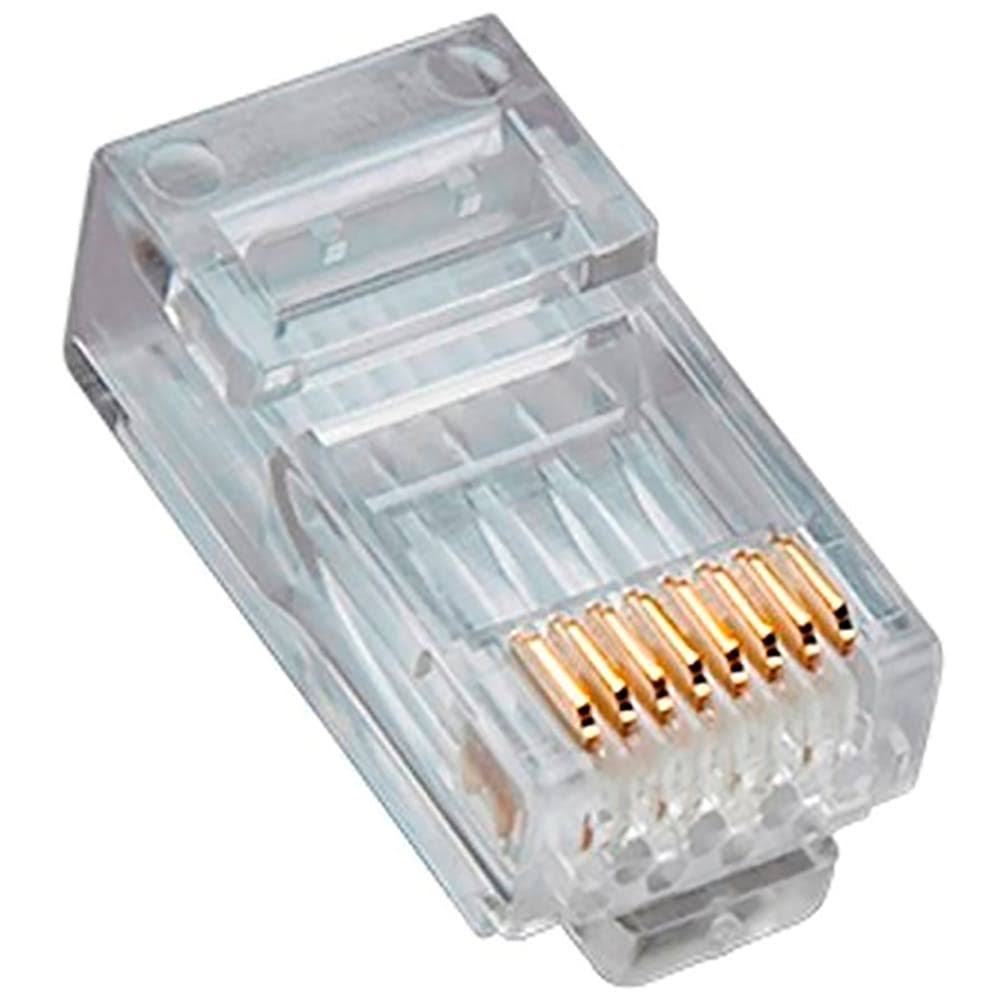 Platinum Tools 106165 RJ45 Cat5e HP Round-Solid 3-Prong 500-Pack