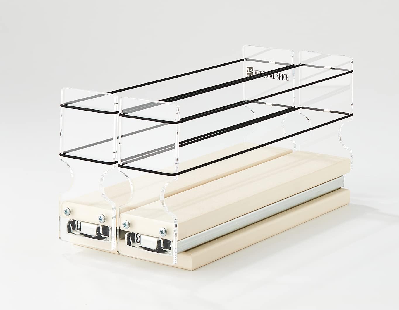 Vertical Spice - 22x1x11 DC - Spice Rack w/2 Drawers - 10 Capacity - New and Unique - Easy Access - 22 x 1 x 11